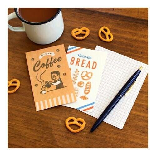 Bread and Coffee Letter and Envelope Set by Furukawashiko