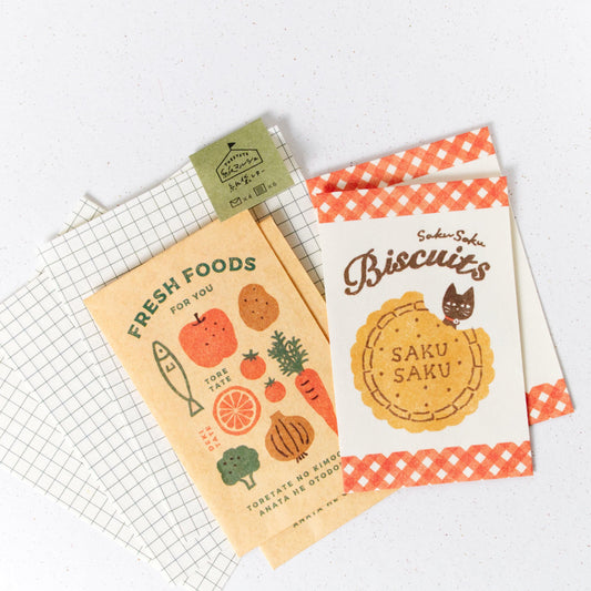 Marché French Fresh Fruit Mini Letter and Envelope Set by Furukawashiko (Christmas gift)