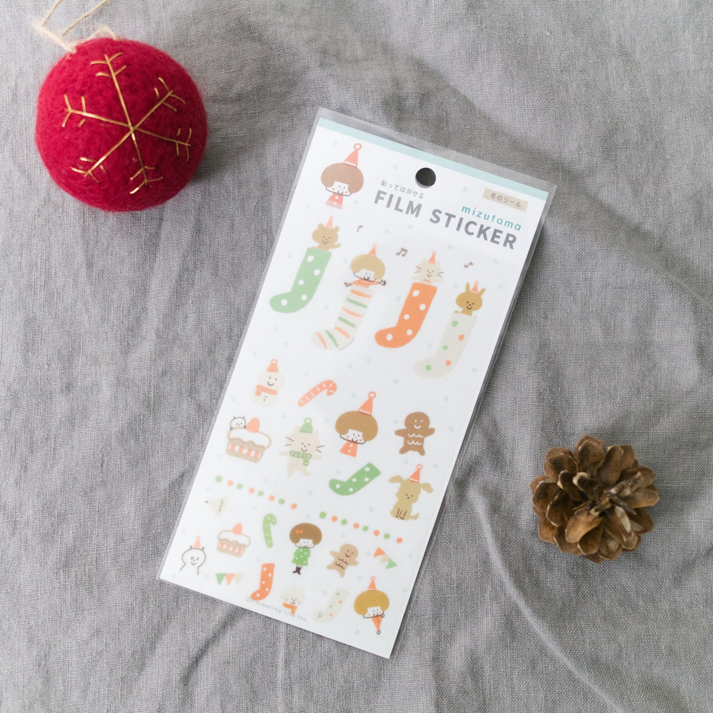 Mizutama Christmas Winter Matt Film Sticker (Limited Edition)