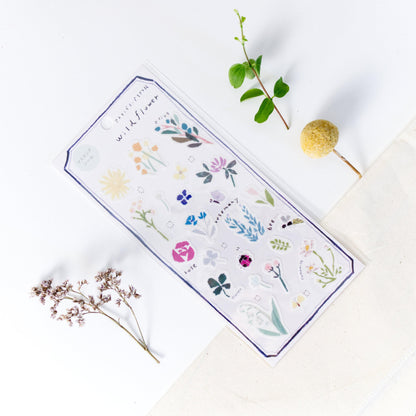 Washi Sticker - 'Wild flower' by Miki Tamura