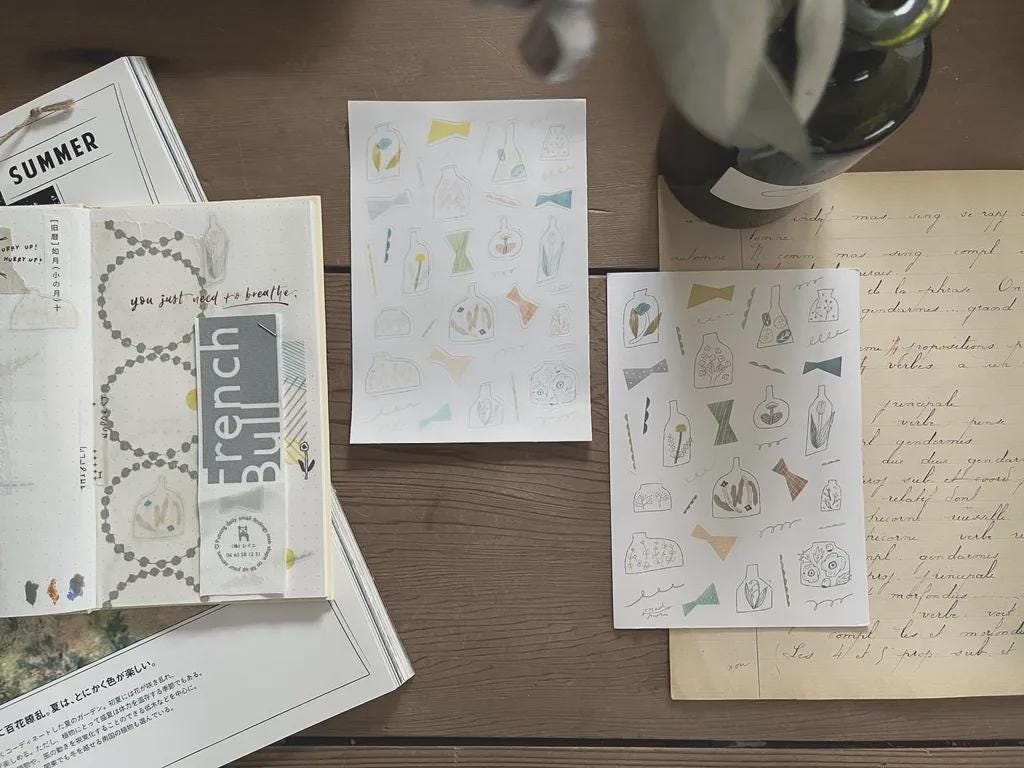 Midsummer Terrarium Sticker & Postcard Set by Avocado Mori