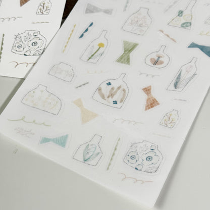 Midsummer Terrarium Sticker & Postcard Set by Avocado Mori