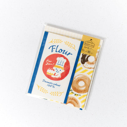 Marché French Bakery Mini Letter and Envelope Set by Furukawashiko (Retro, Christmas gift)