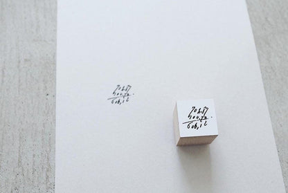 Wooden Stamp 'Numbers' S-023 by Yohaku (Rare, Japan, Modern elegant)