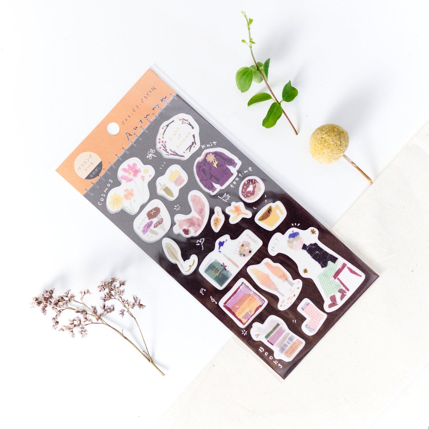 Goil Foil Washi Sticker - 'Autumn' by Miki Tamura