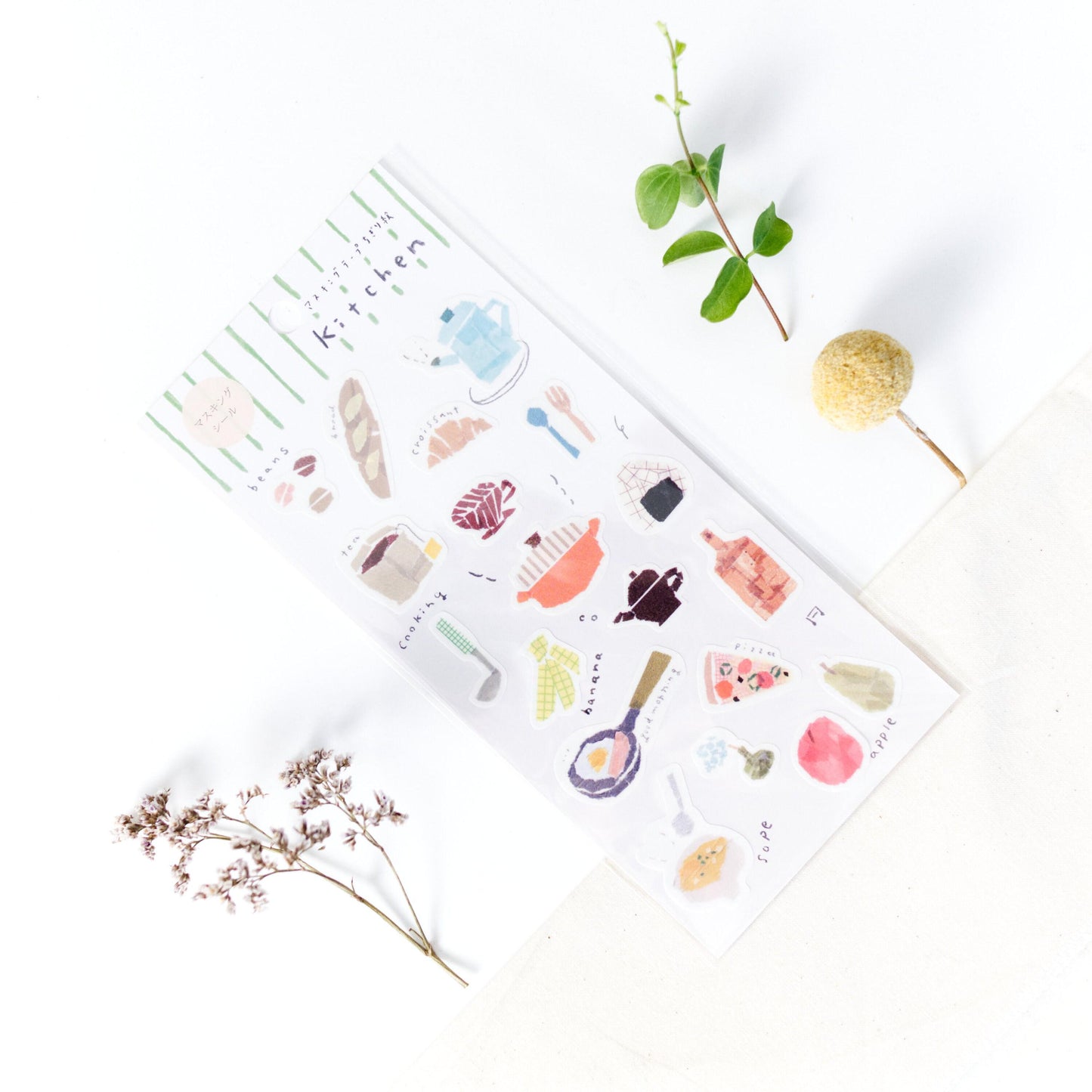 Washi Sticker - 'Kitchen' by Miki Tamura