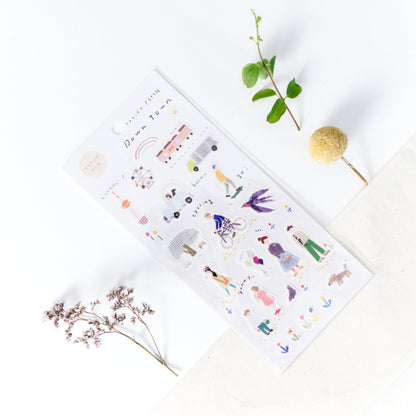 Washi Sticker - 'Down town' by Miki Tamura