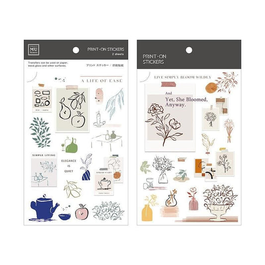 MU Print-On Transfer Sticker - 178 Still Life (Rub-on | Elegant | Abstract | Art)