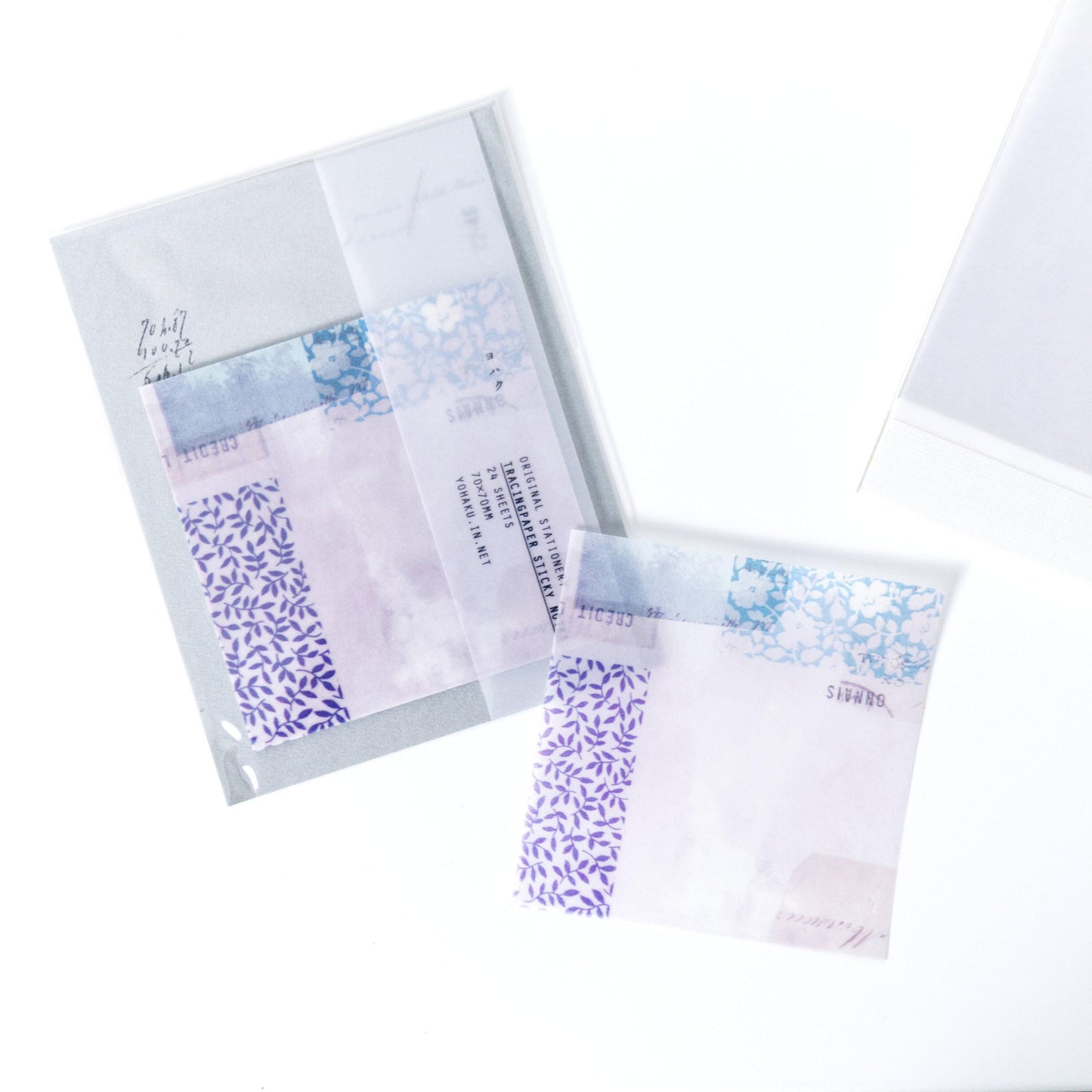 Winter Limited＊Glassine Sticky notes YC-009 Patchwork by Yohaku (Rare, Postal, Japan, Modern elegant)