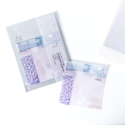Winter Limited＊Glassine Sticky notes YC-009 Patchwork by Yohaku (Rare, Postal, Japan, Modern elegant)
