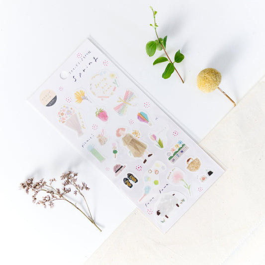 Gold Foil Washi Sticker - 'Spring' by Miki Tamura