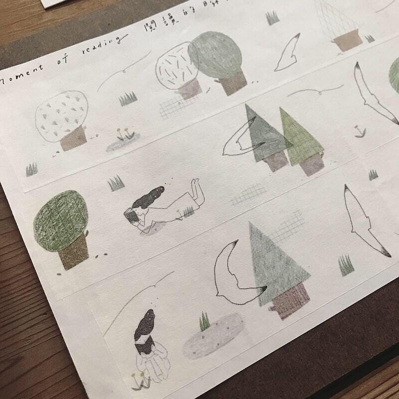 Moments of reading - Washi masking tape by Avocado Mori (Nordic, Rare, Minimalist, Christmas, Botanical)