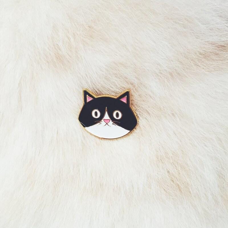 Black Cat Pin by Kazy Chan (Quirky, original character, rare)