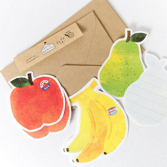 Marché Fresh Fruits Mini Letter and Envelope Set by Furukawashiko (christmas gift)