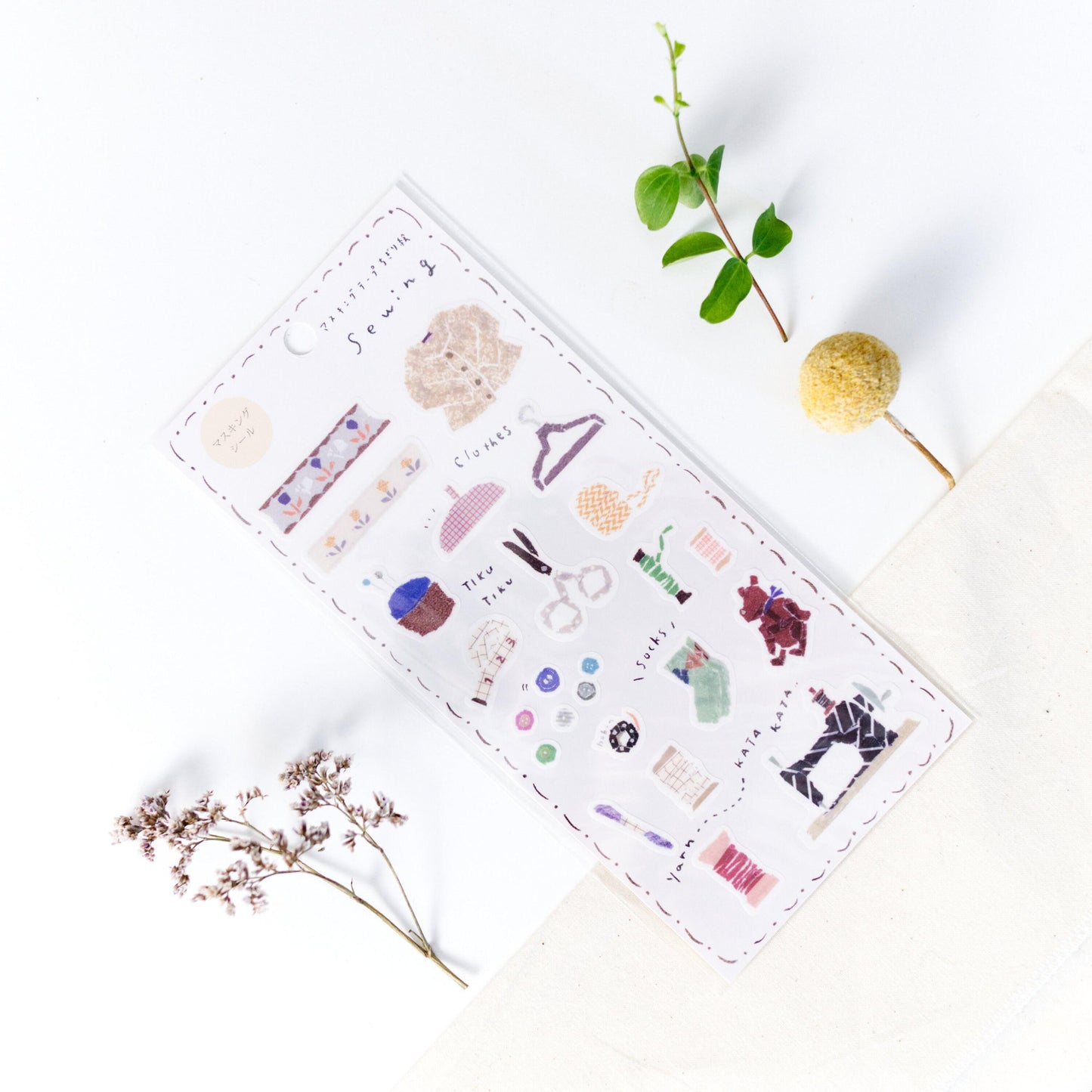 Washi Sticker - 'Sewing' by Miki Tamura