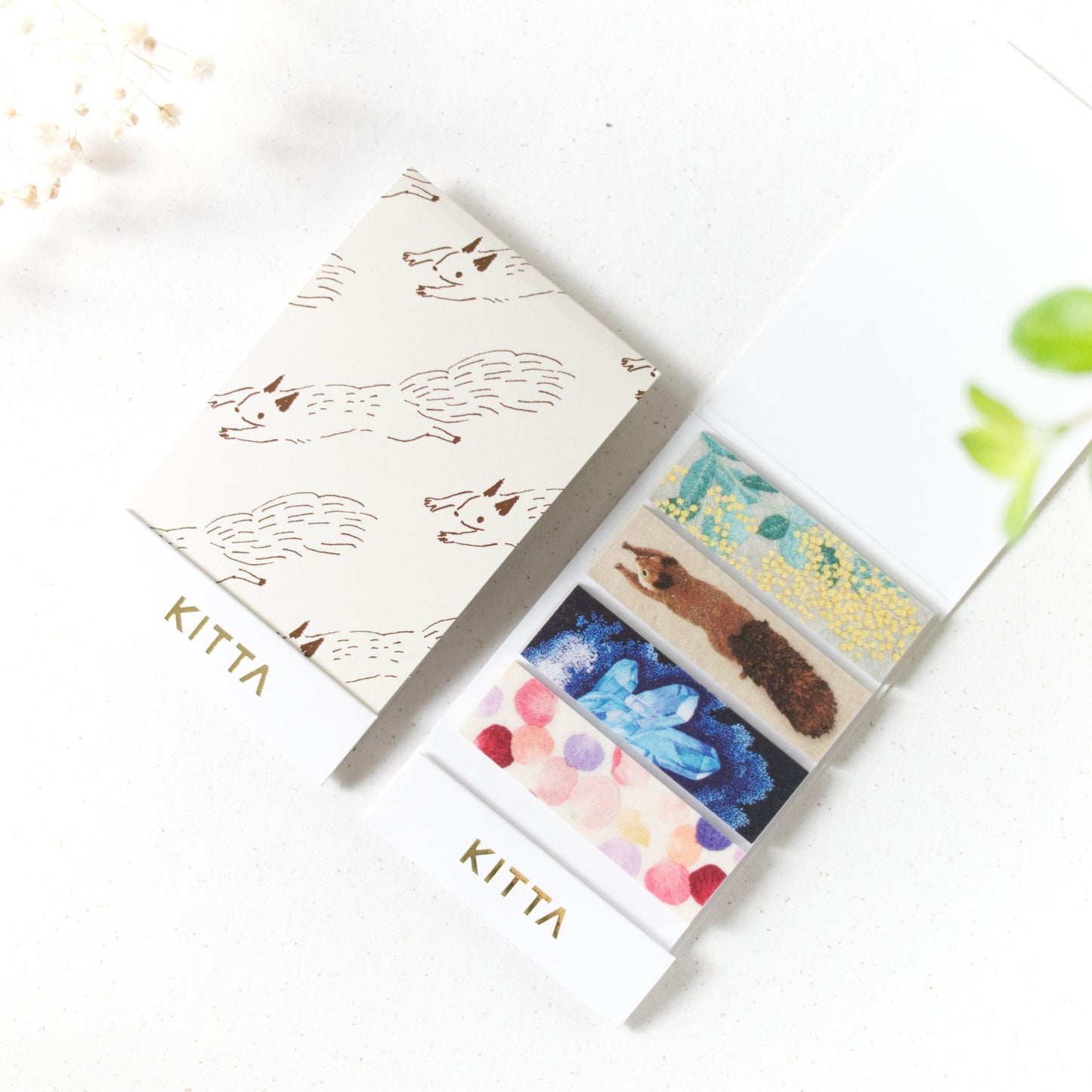 KITTA: Pre-cut Washi Masking Tape - Squirrel, Mimosa & Crystal