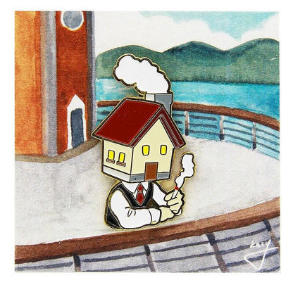 Smoking House Pin by Kazy Chan (Quirky, original character, rare)
