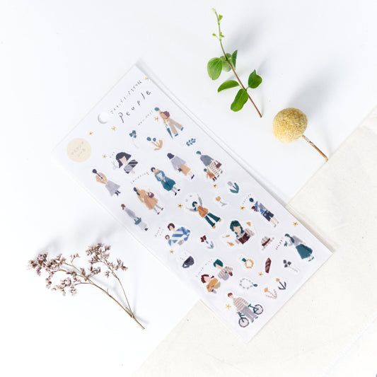 Washi Sticker - 'People' by Miki Tamura