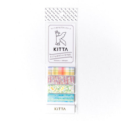 KITTA Pre-cut Washi Masking Tape - Picnic Checks, Pattern, Flowers