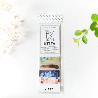 KITTA: Pre-cut Washi Masking Tape - Squirrel, Mimosa & Crystal