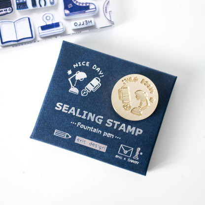 Eric Small Things Wax Seal Stamp - 'Nice Day!' Fountain Pen & Lamp
