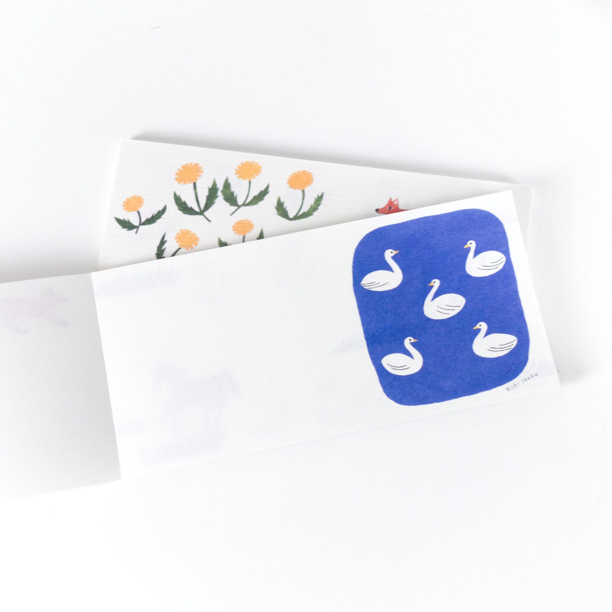 Animals in Forest washi memo pad by Nishi Shuku | 20 sheets (Hyogensha, Cozyca products)