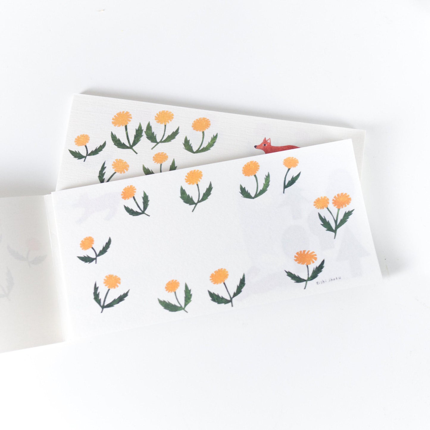 Animals in Forest washi memo pad by Nishi Shuku | 20 sheets (Hyogensha, Cozyca products)