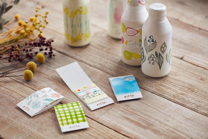 KITTA Pre-cut Washi Masking Tape - Scenery of Swan, Fruit, Leaf & Fish