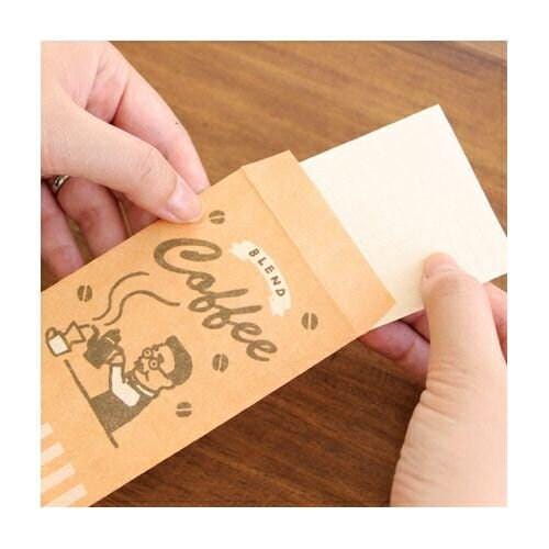 Bread and Coffee Letter and Envelope Set by Furukawashiko