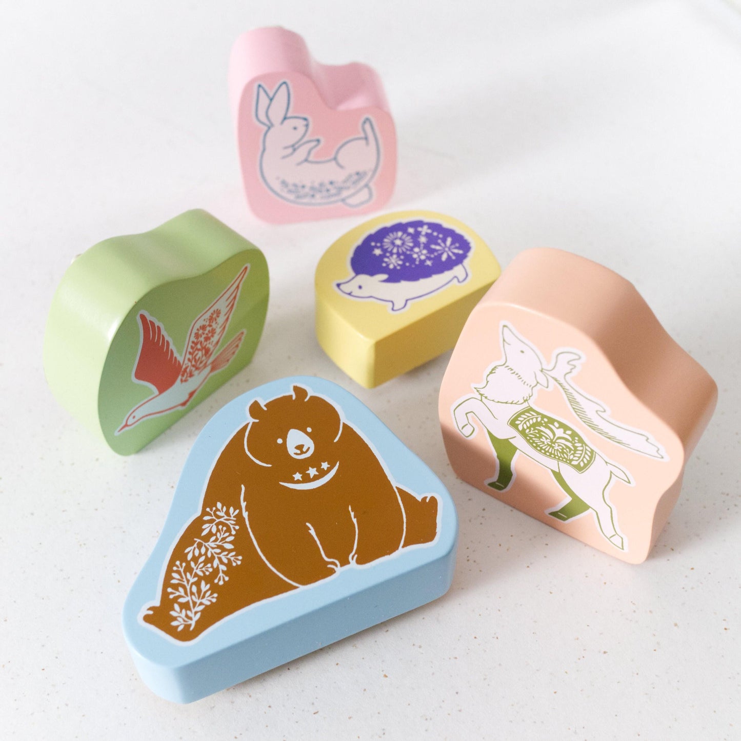 Wooden Stamp - Festive Reindeer by Taguchi Natsuko x Kodomo no Kao (Christmas gift, Deer)