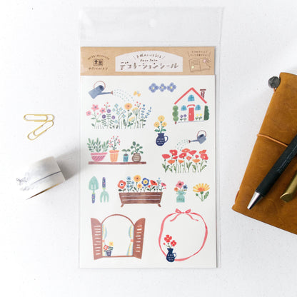 Big Deco Sticker - House & Flower Garden by Furukawashiko