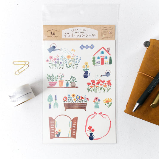 Big Deco Sticker - House & Flower Garden by Furukawashiko
