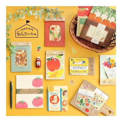 Marché French Fresh Fruit Mini Letter and Envelope Set by Furukawashiko (Christmas gift)