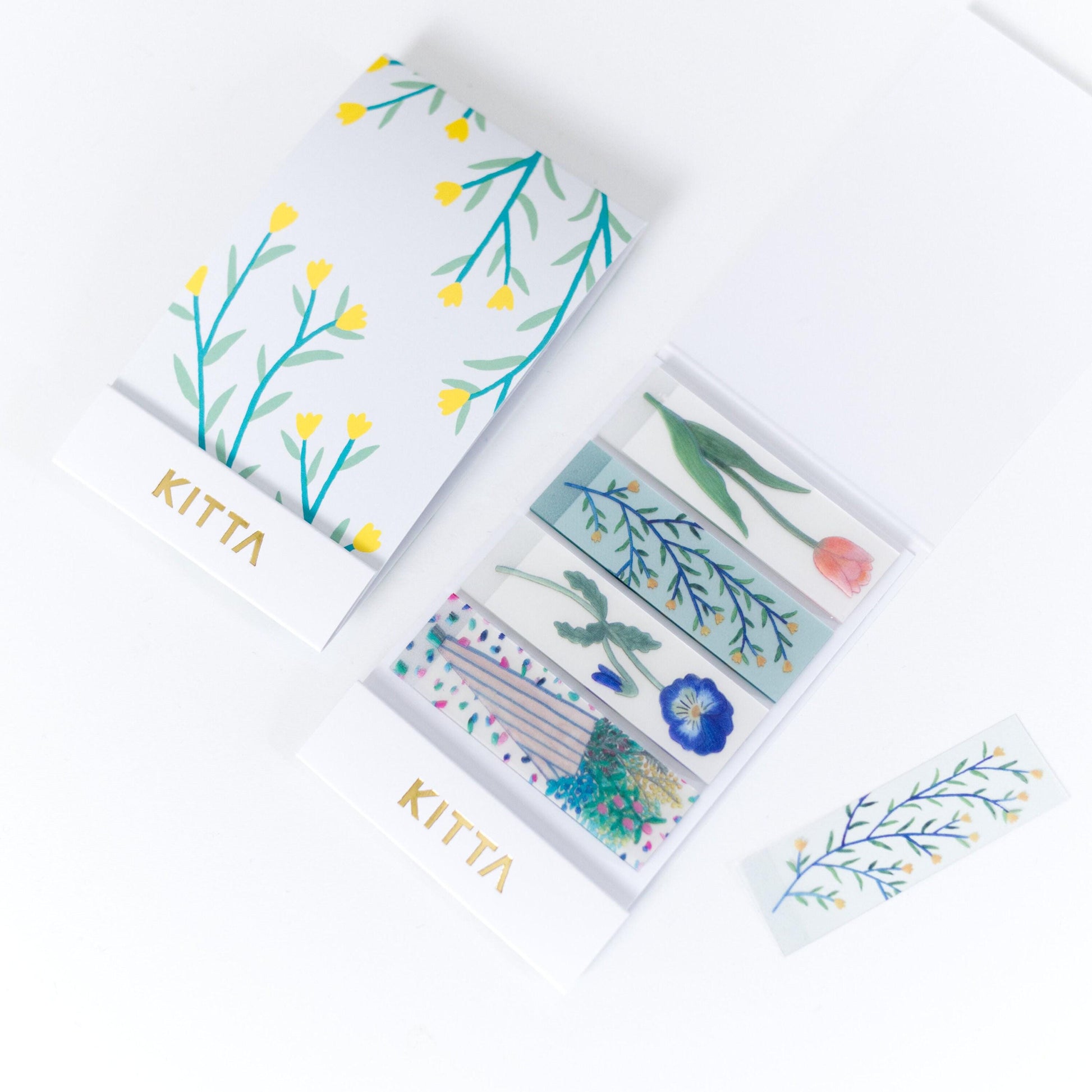 KITTA Pre-cut Clear Masking Tape - Flower bouquet, Tullip & Mimosa