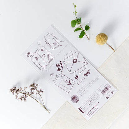 Silver Foil Washi Sticker - 'Summer' by Miki Tamura