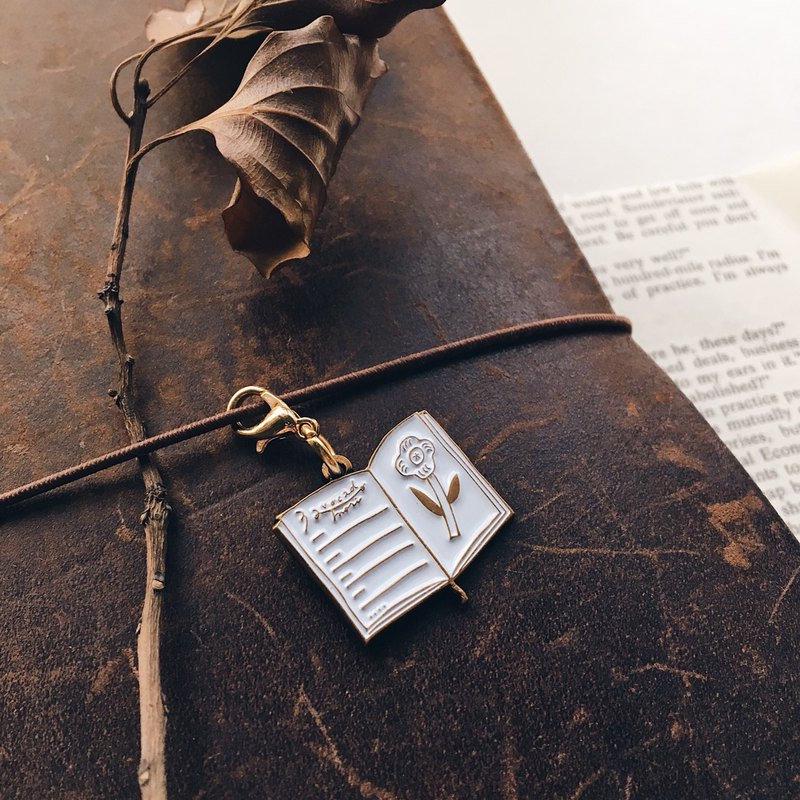 Flower Diary Traveler's Notebook Charm (Black) by Avocado Mori