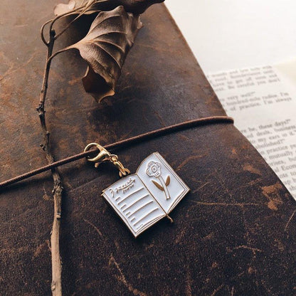 Flower Diary Traveler's Notebook Charm (Black) by Avocado Mori