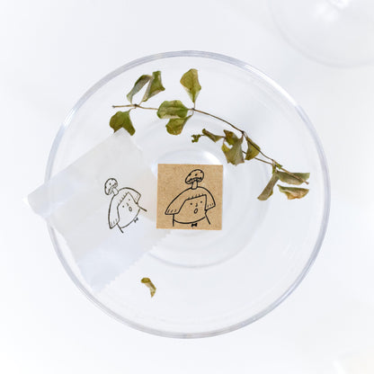 My little mushroom hat - Wooden Stamp by Avocado Mori (Rare, Gift, Girl)