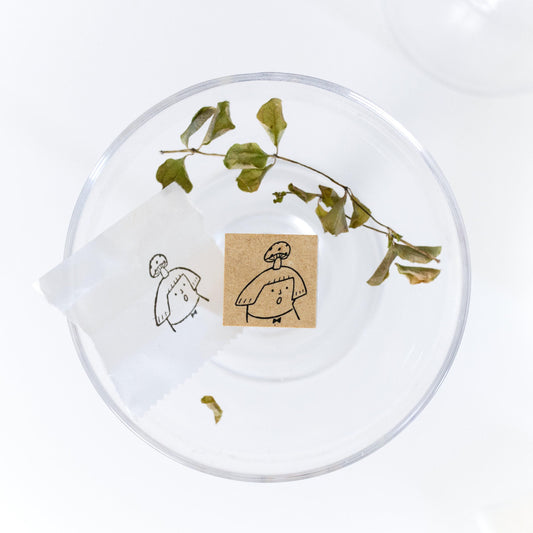 My little mushroom hat - Wooden Stamp by Avocado Mori (Rare, Gift, Girl)