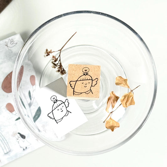 My little flower hat - Wooden Stamp by Avocado Mori (Rare, Gift, Girl)