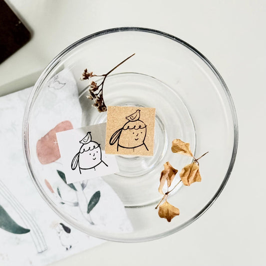 My Little Bird Hat - Wooden Stamp by Avocado Mori (Rare, Gift, Girl)