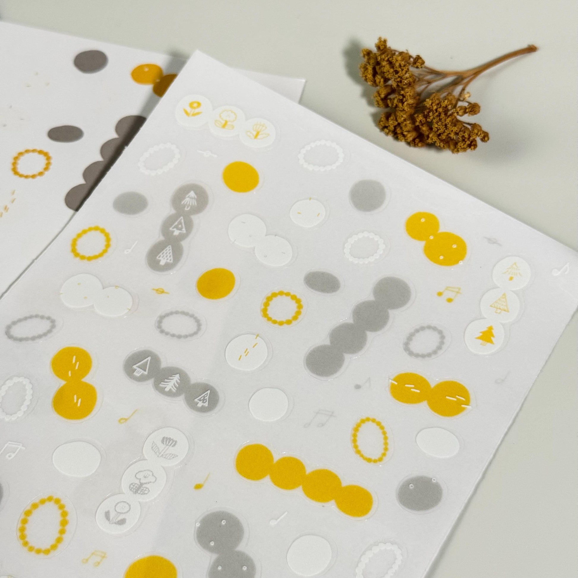 Rhythm of Circles Sticker & Postcard Set by Avocado Mori