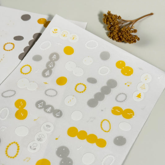 Rhythm of Circles Sticker & Postcard Set by Avocado Mori