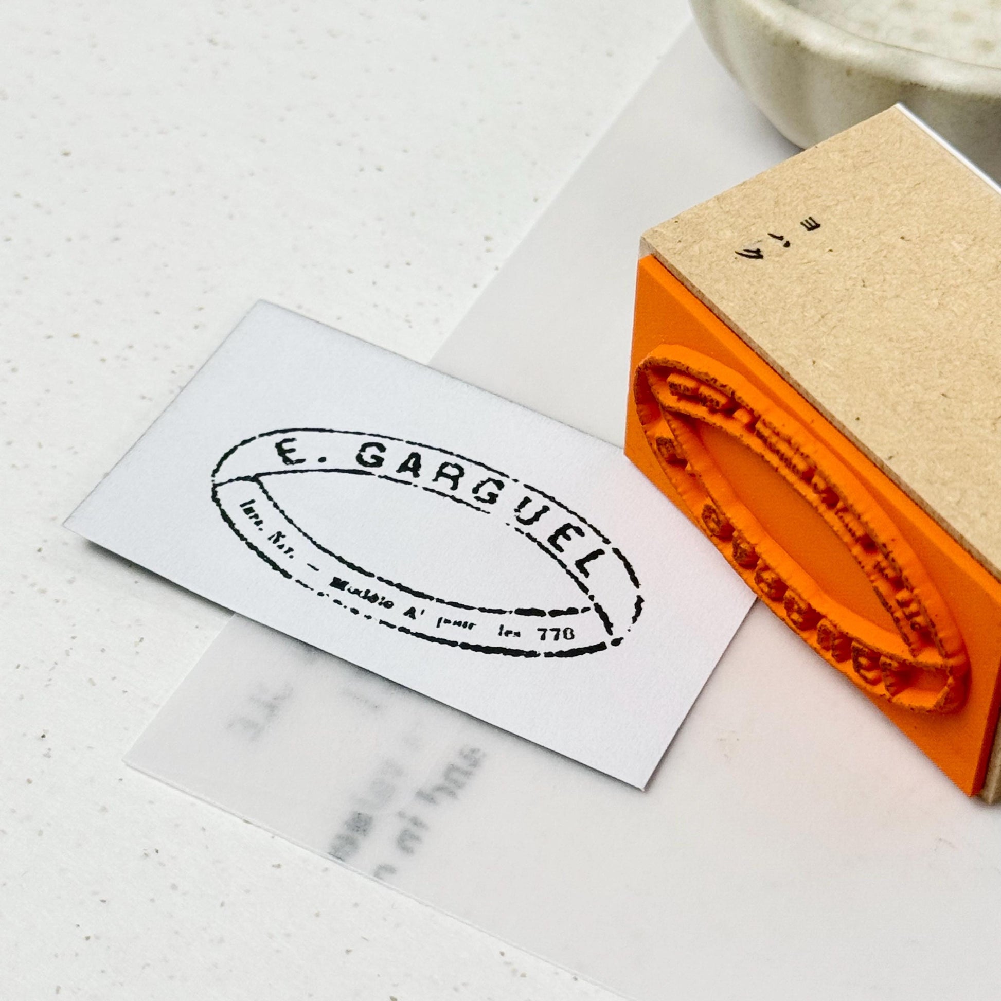 Wooden Stamp 'Code' S-054 by Yohaku (Rare, Postal, Japan, Modern elegant)