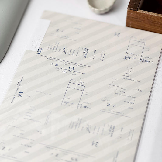 Wrapping Paper Set 'Music 01' M-033 by Yohaku (Rare, Postal, Modern elegant)