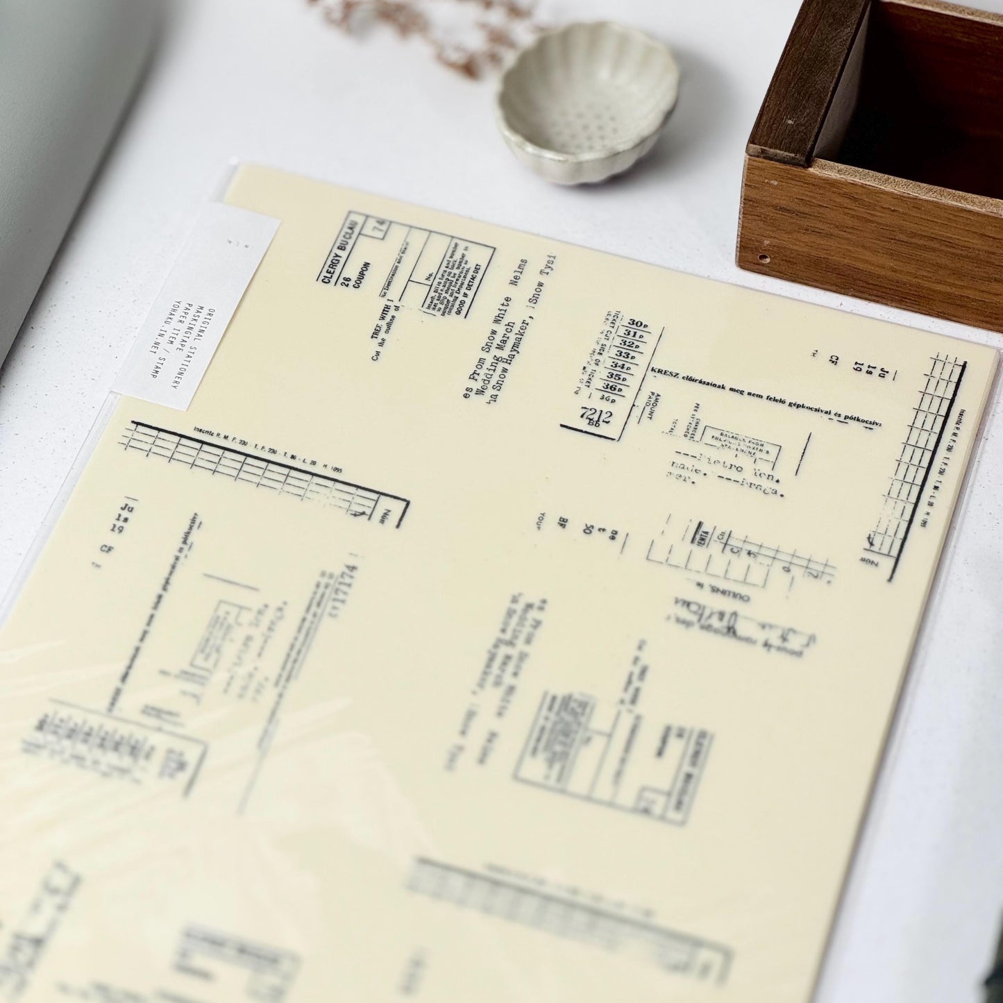 Wrapping Paper Set 'Basic' M-088 by Yohaku (Rare, Postal, Modern elegant)