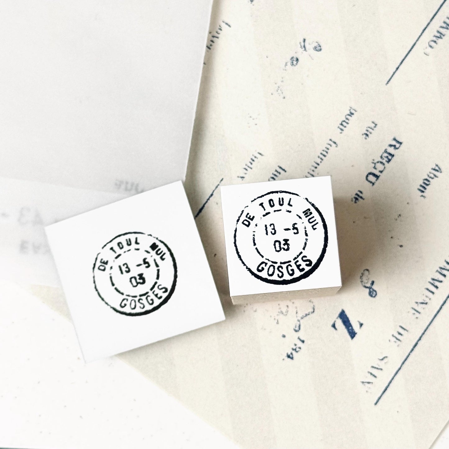 Wooden Stamp 'Mark' S-046 by Yohaku (Rare, Postal, Japan, Modern elegant)