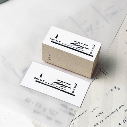 Wooden Stamp 'Sign' S-050 by Yohaku (Rare, Postal, Japan, Modern elegant)