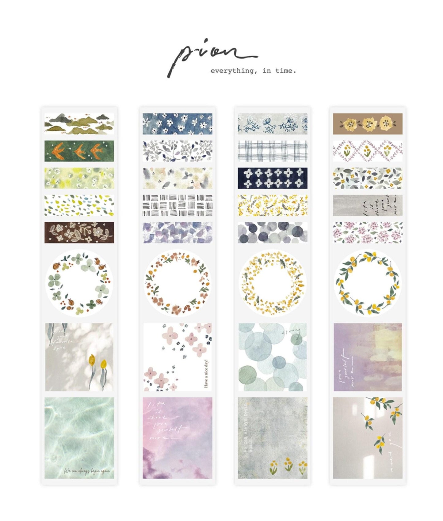 Pre-cut Clear PET Tape / Sticker Roll 'Meet you' by Pion (5cm wide, modern elegant)