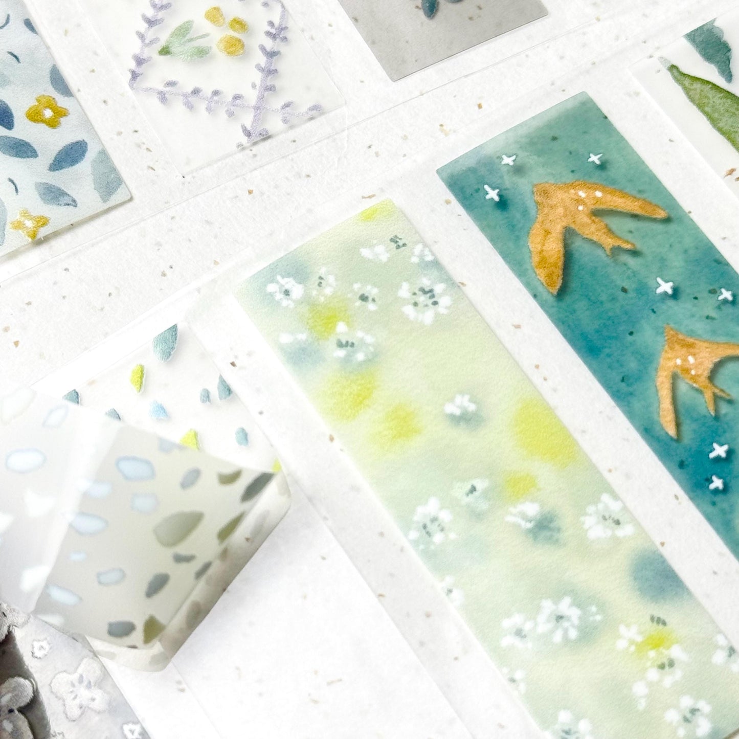 Pre-cut Clear PET Tape / Sticker Roll 'Meet you' by Pion (5cm wide, modern elegant)